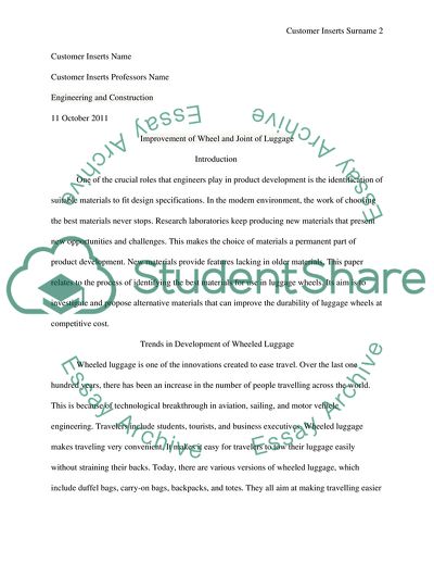 Improvement of wheel and joint of luggage