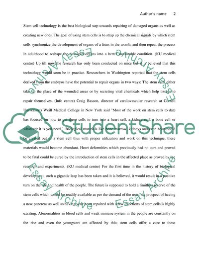 Stem Cell Technology