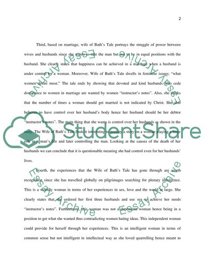 The role of Wife of Bath Tale in contradicting or upholding women-hating ideas