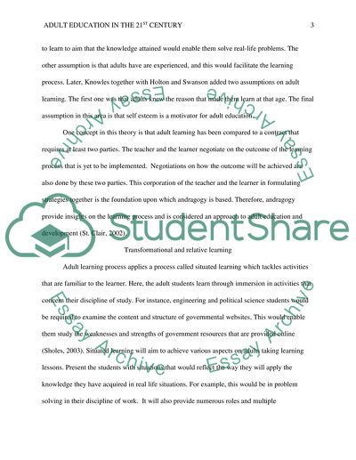Adult Education in the 21st Century