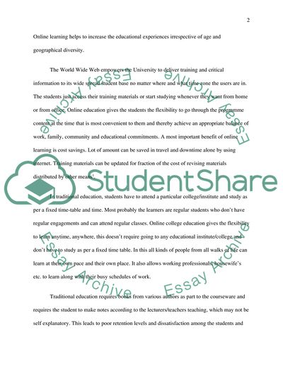 Online college education vs traditional