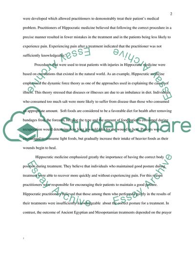 Hippocratic Medicine as a Departure from its Egyptian and Mesopotamian Forerunners