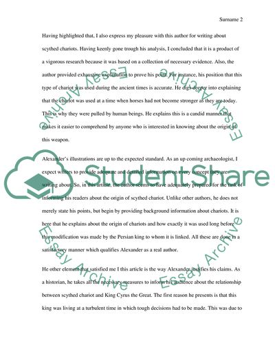 On the Origin of the Scythed Chariots