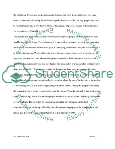 The Spread of the Internet and the Diverse World