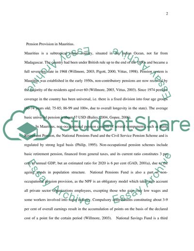 The Future of Private and Public Pension Provision in the Next Five Years in Mauritius