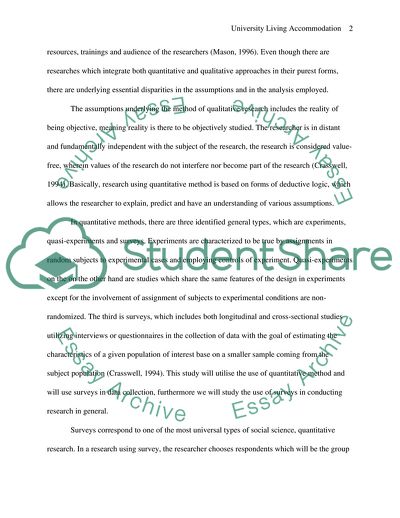 A Students Experience in University Accommodation