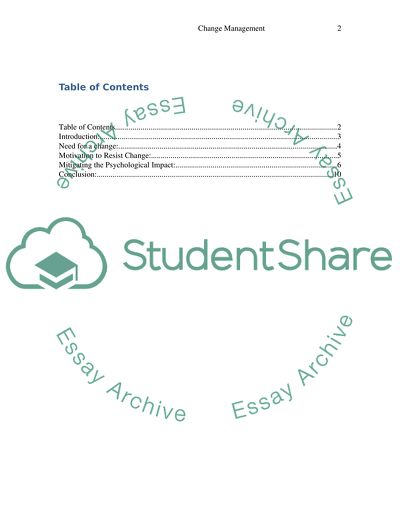 Psychological Impact of Change Management Initiatives