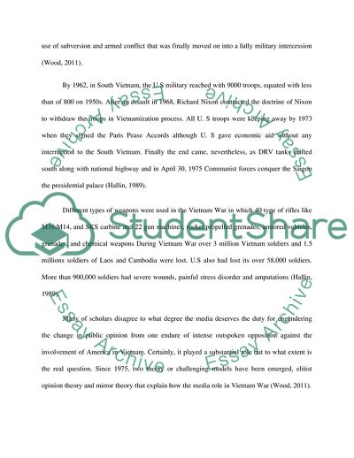 Role of Media in Vietnam War