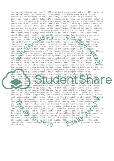 Installation of CCTV in McDonalds Fast Food Chains in UK