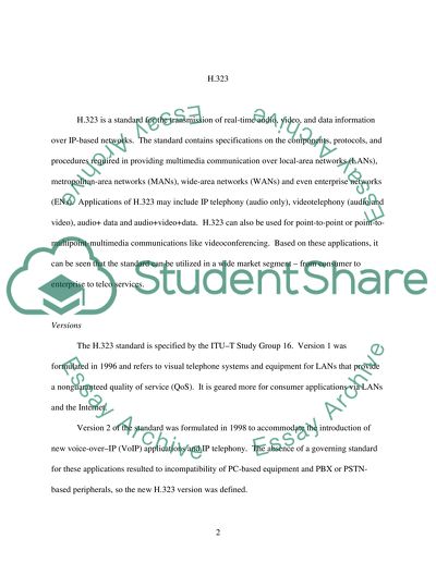 Study of protocols in a VoIP network