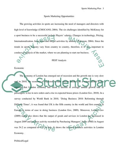 Marketing Plan for Sports Enterprise