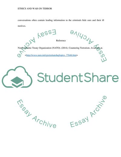 Ethics & the War on Terror