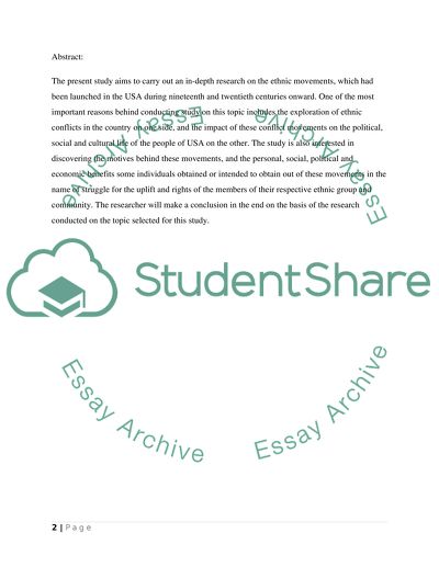 Ethnic Minority Movements in the USA