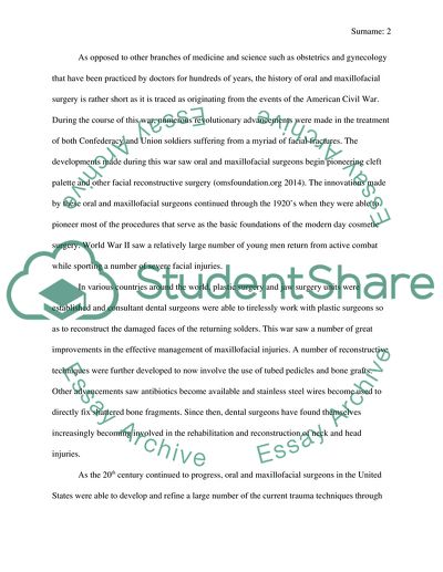 Oral and Maxillofacial Surgery