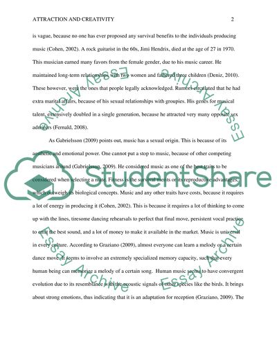 Attraction and Creativity: Will an Interest in Music Be a Fitness Indicator for Men