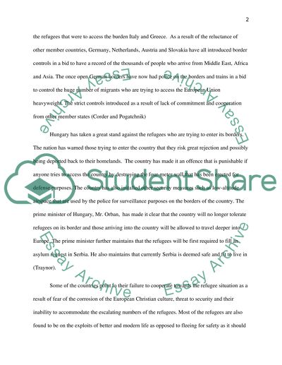 Refugee Crisis in Europe