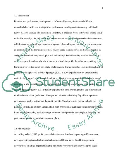 Personal and professional development