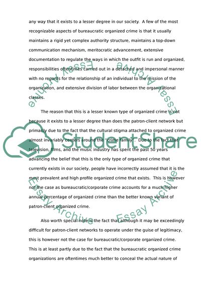 Understanding Key Differences Between Bureaucratic and Patron-Client Organized Crime Networks