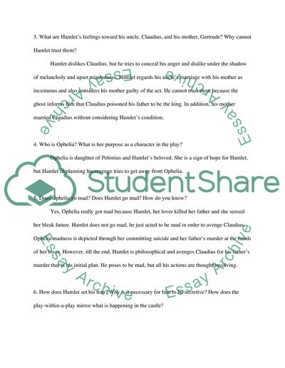 Analysis of the Image of Hamlet