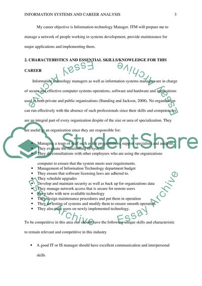 Choice of IS and Information Technology Management as My Concentration