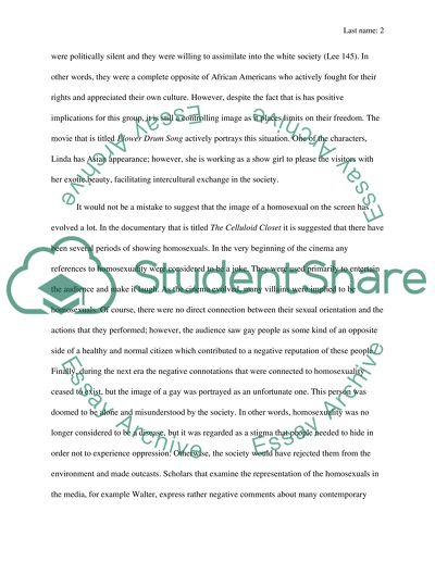 Popular Culture - Ethnic Minorities, Homosexuals