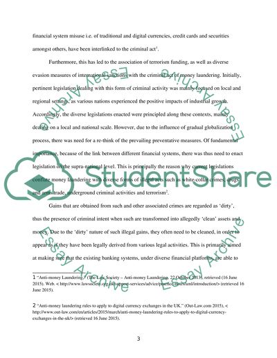 The UK Anti-Money Laundering Legislation