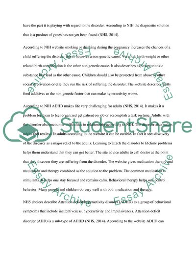 Hyperactivity Disorder