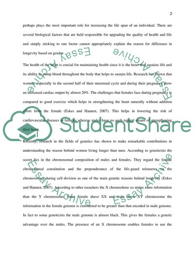 Why Women Live Longer than Men