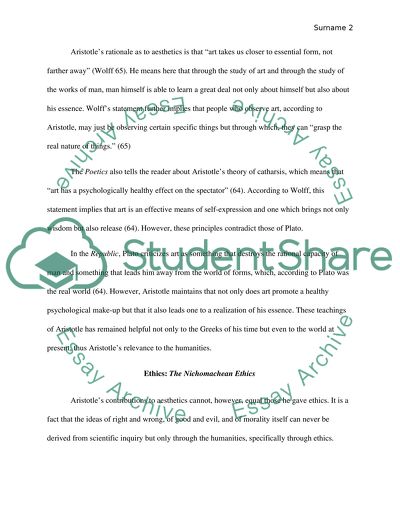 Aristotle and the humanities