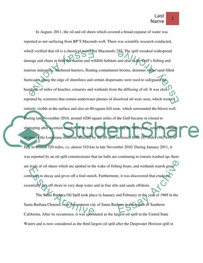 Contemporary American Politics Compare The Bp Oil Spill And Santa Essay Contemporary American Politics Compare The Bp Oil Spill And Santa Barbara Oil Spill Of Sample Essay Thesis also Score Business Plan Help Compare And Contrast Essay Examples High School