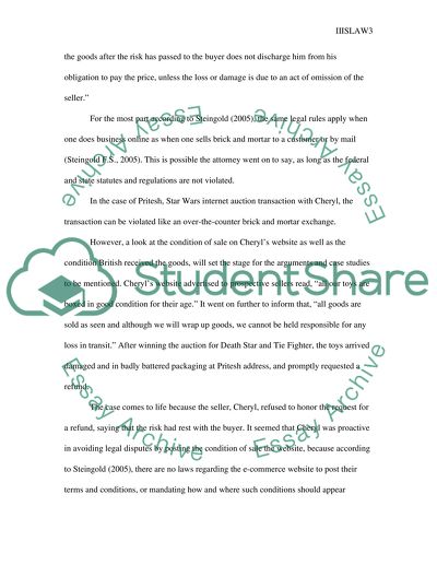 Issues in Internet Sales Law