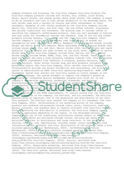 Company Products and Processes