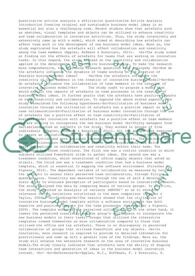 Quantitive Article Anaylsis