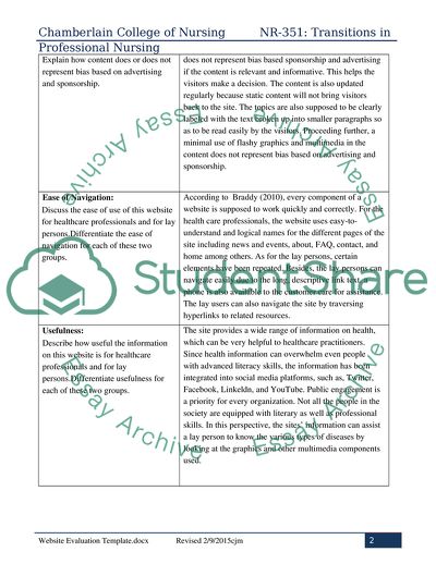 Seeking Health Information on the Internet: National Institutes of Health Website