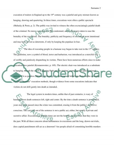Death penalty not deterrent essay