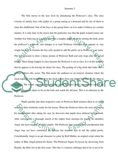 FILM STUDIES- remake of a silent german movie: blue angel