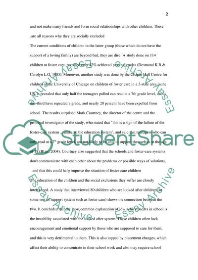 Psychosocial studies degree (module topic: experiences of childhood