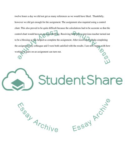 My Experience - Working in Pairs