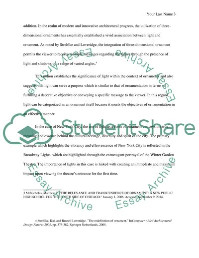 The Relationship between Ornament and Light in New York City