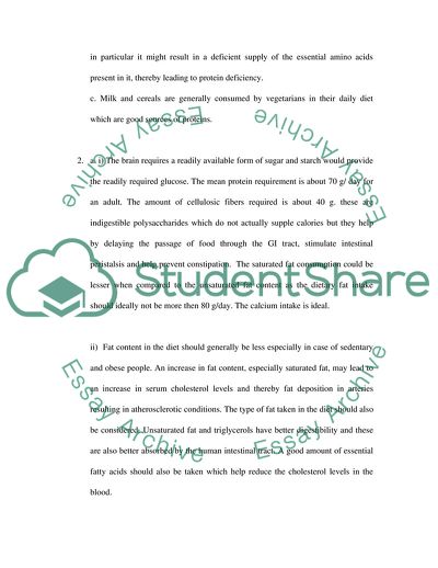 An Increase in the Requirement of Nutrients