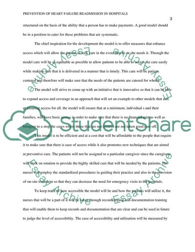 Prevention of Heart Failure Readmission in Hospitals