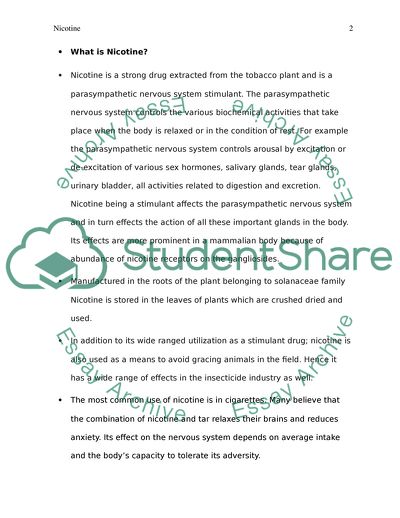 Physical, Chemical, and Pharmaceutical Properties of Nicotine