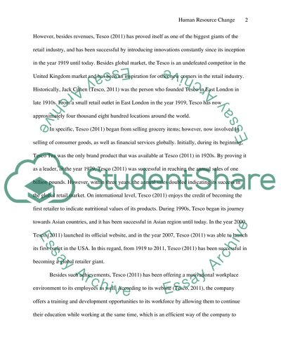 Human Resource Change