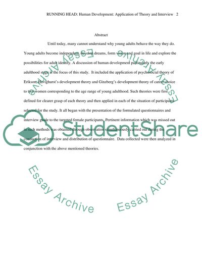 Human Development Interview Essay Example Topics And Well Human Development Interview Thesis Statement For Process Essay also Example English Essay Graduating High School Essay
