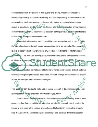 Research methods in Starbucks case