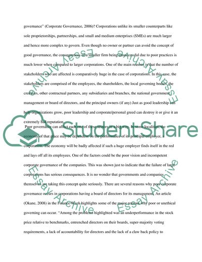 The Effective Governance of Organisations