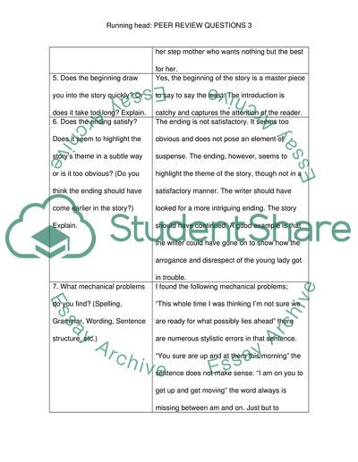 Peer Review Questions