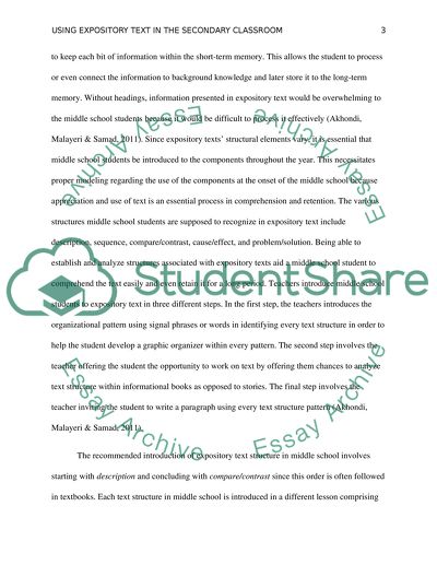 Using Expository Text in the Secondary Classroom