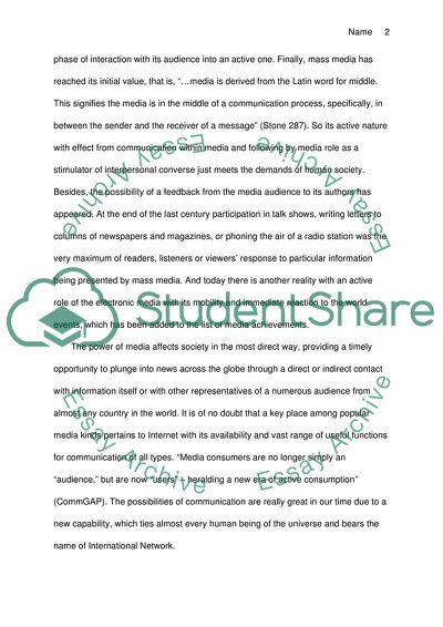 Media and Its Effect on Society