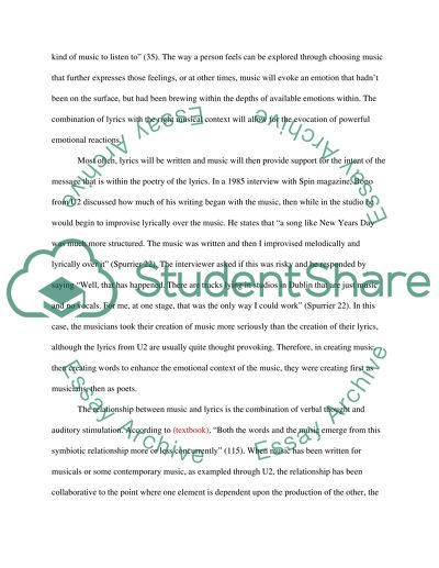 Perspectives: Words in a Song